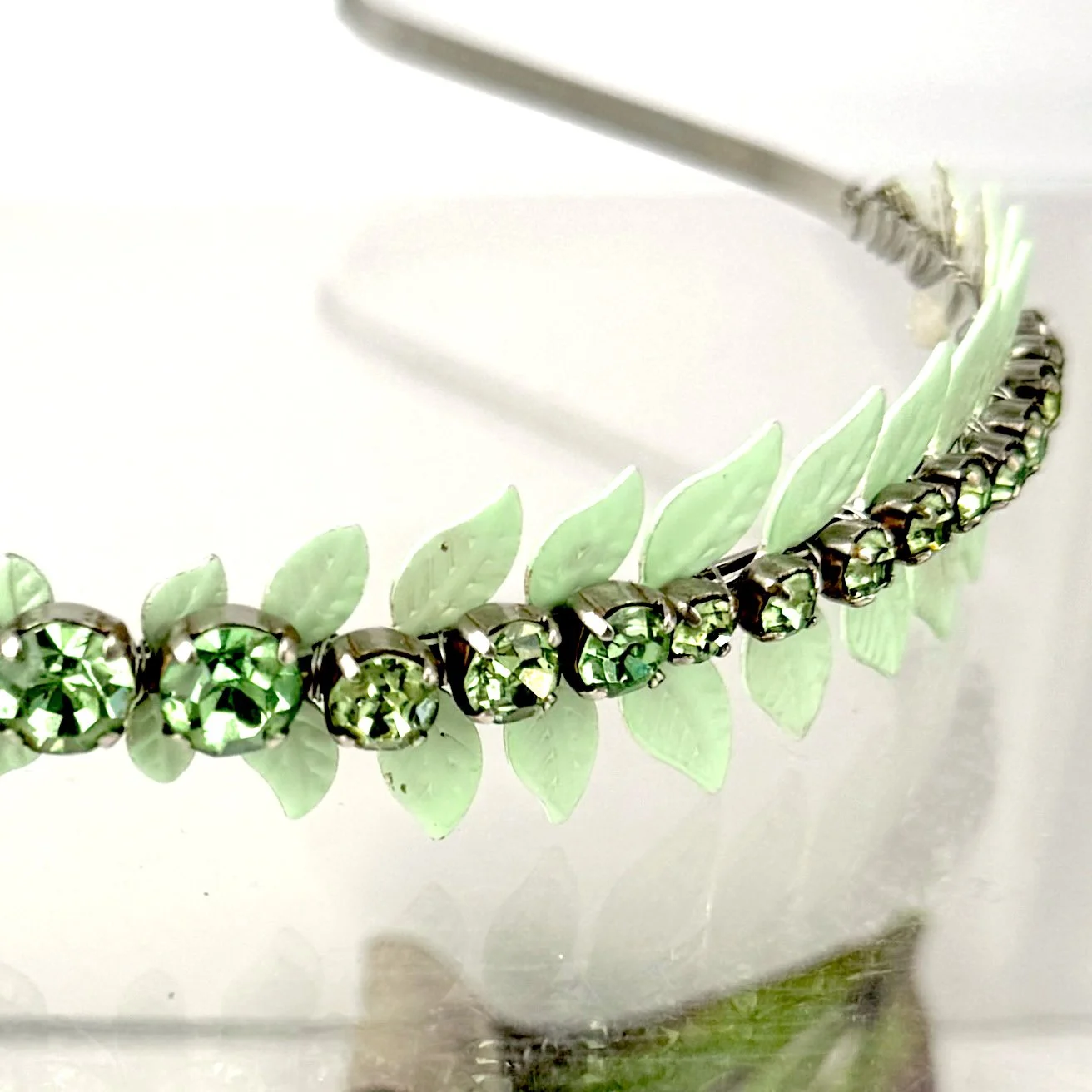 Vintage Mint Green Bridal Head Piece