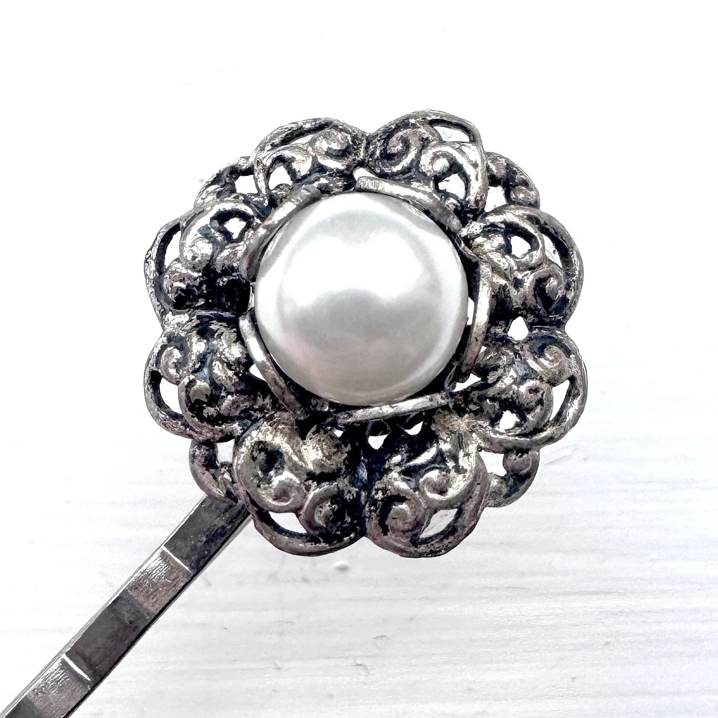 vintage pearl hair clips, pearl bridal hair pins, antique hair accessories
