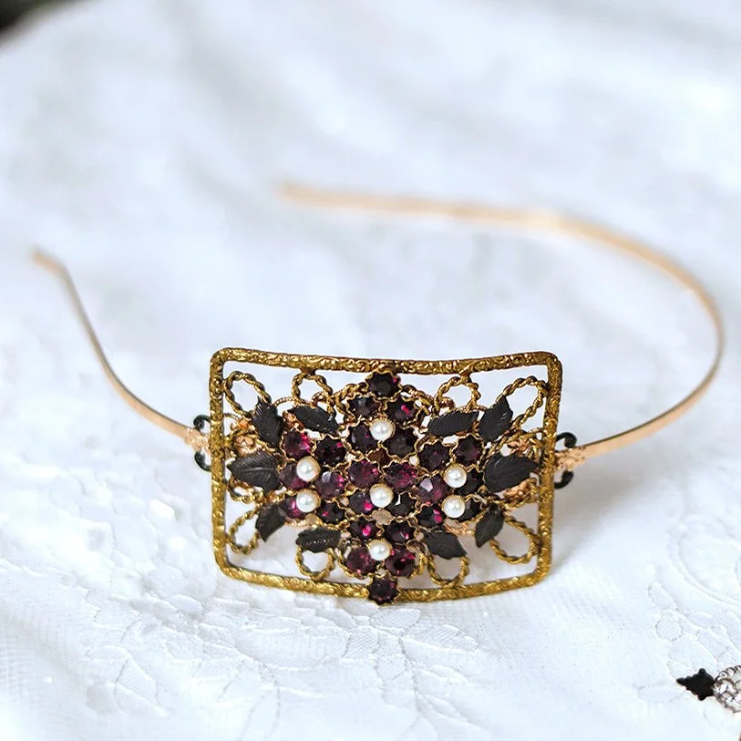 vintage victorian gothic wedding headpiece, vintage hair accessories