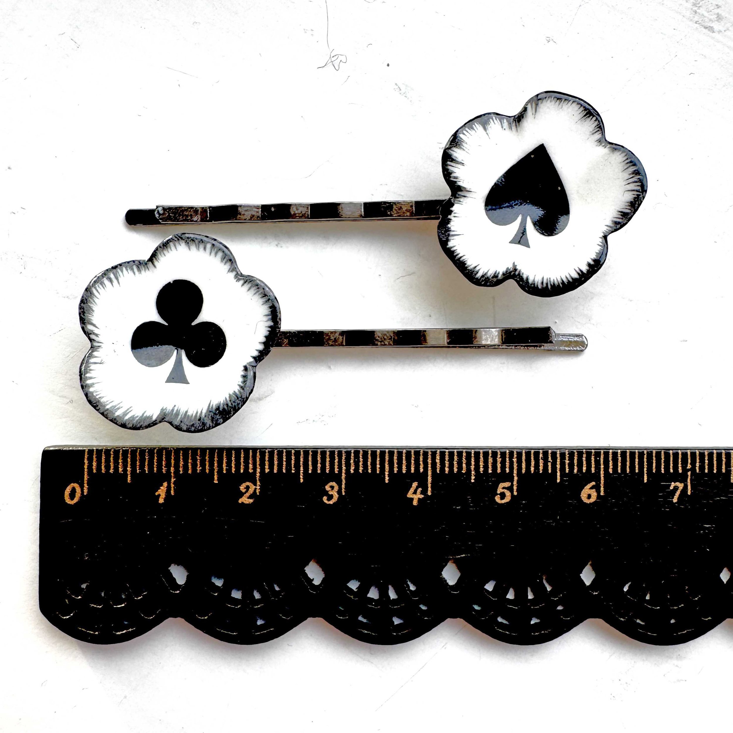 vintage bobby pins, playing card bobby pins, vintage hair accessories