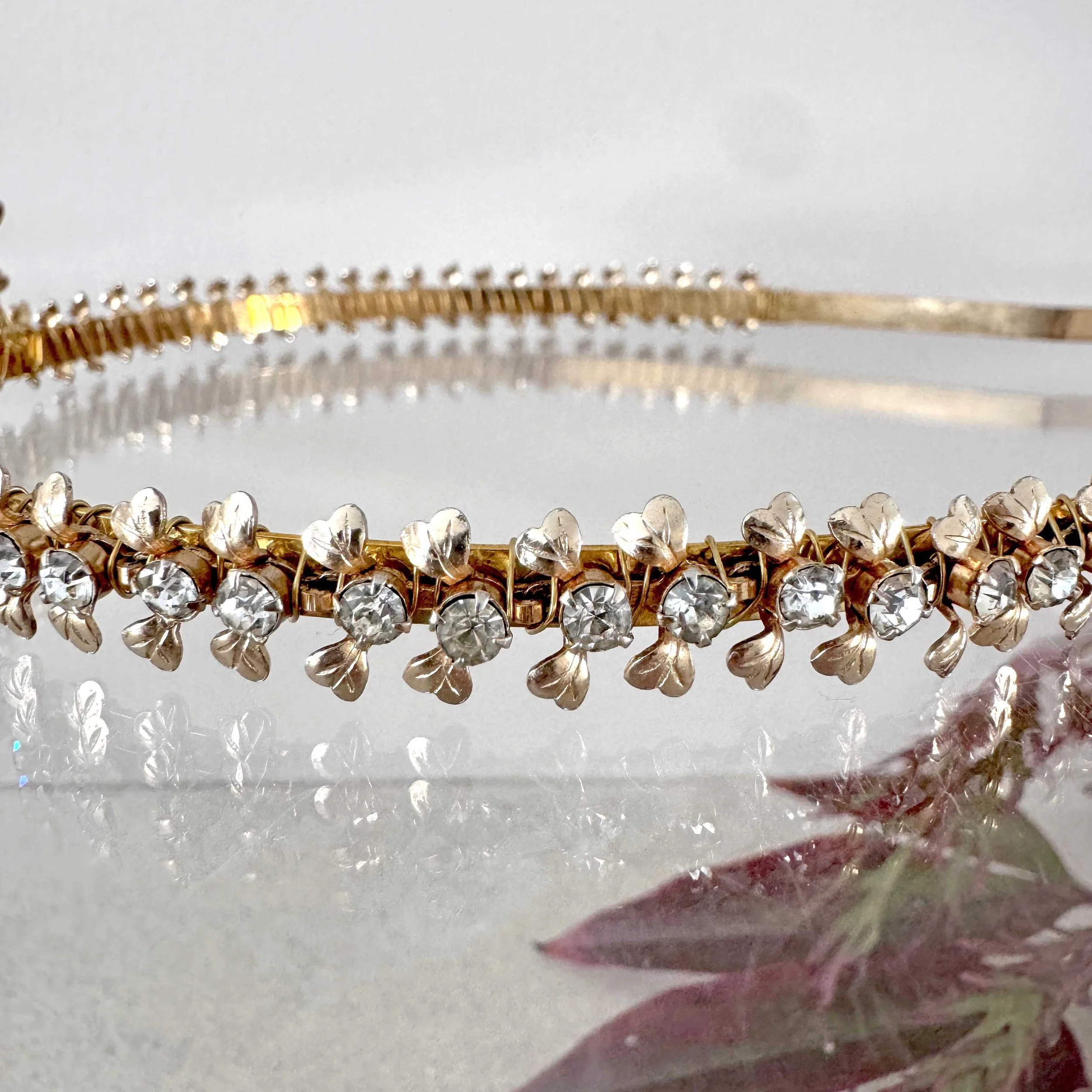 gold wedding tiara, vintage hair accessories