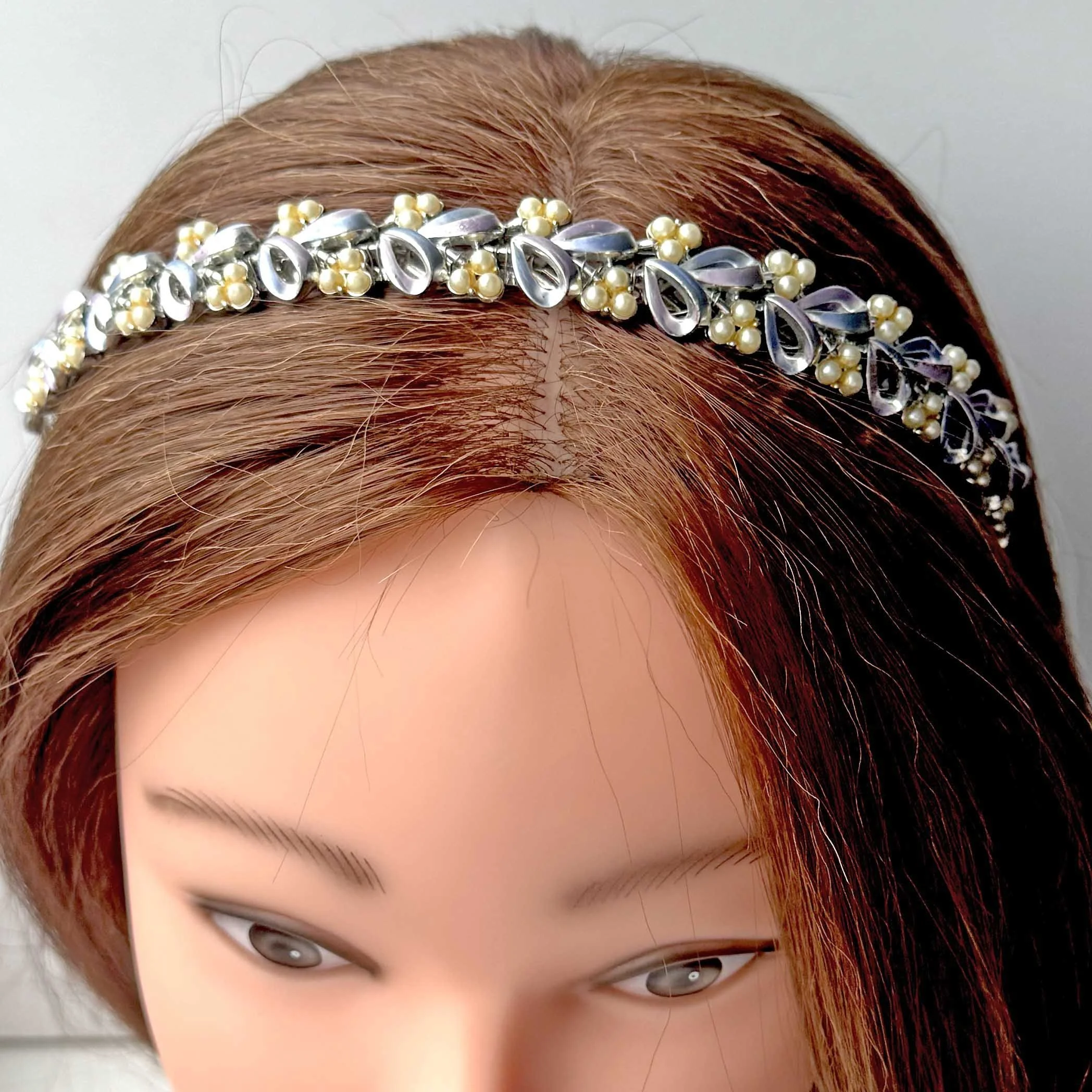 vintage lilac bridal tiara, vintage hair accessories