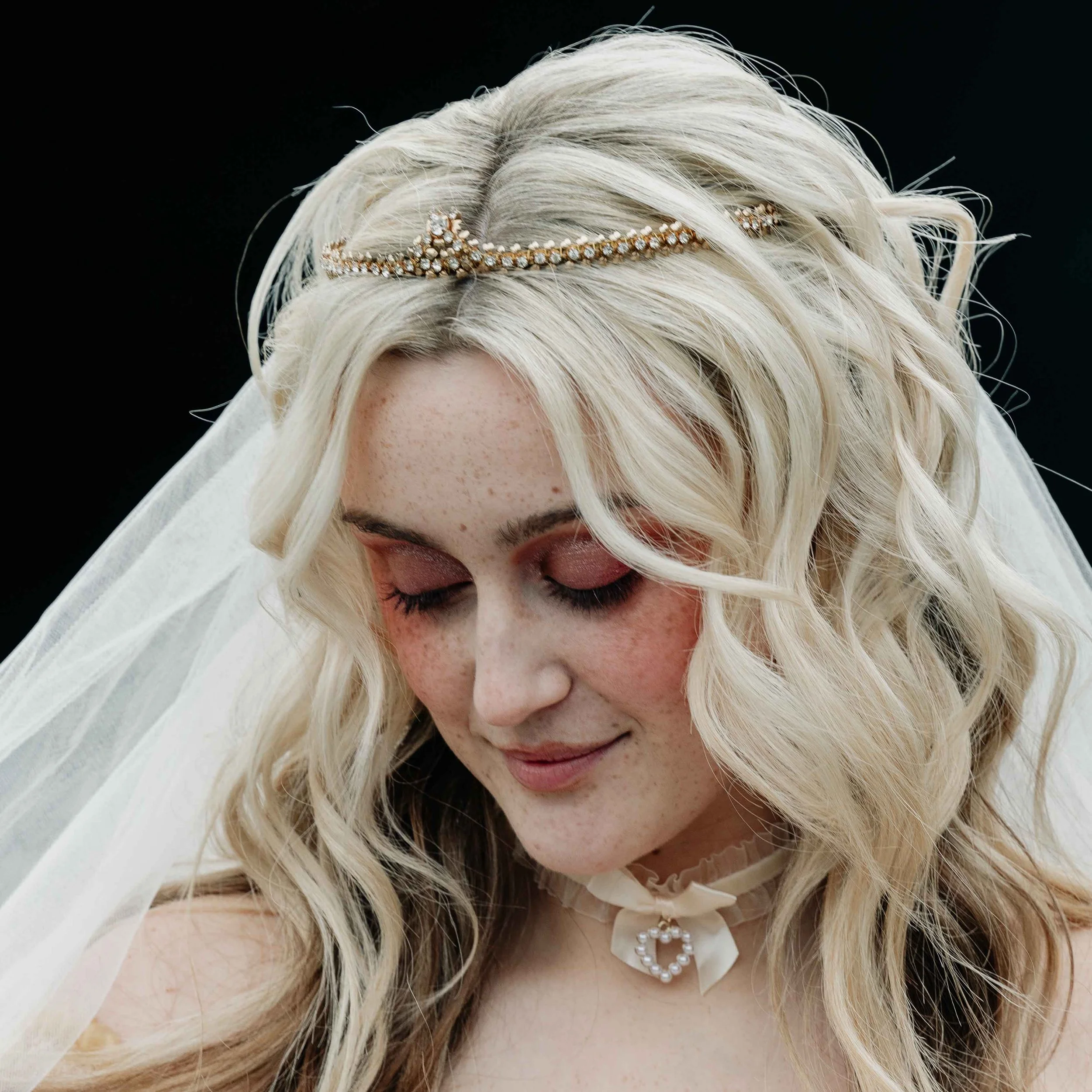 vintage gold crown, vintage hair accessories