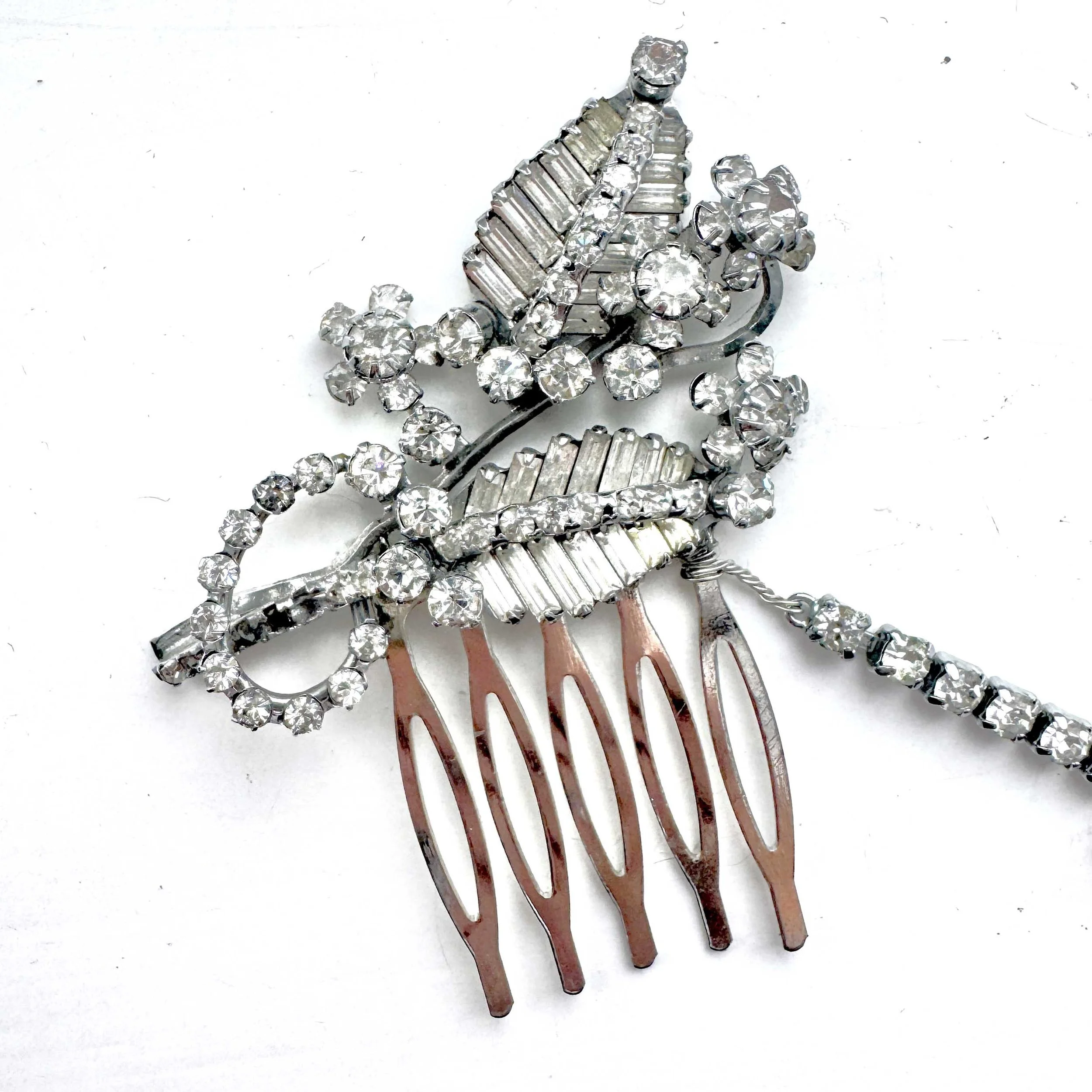 vintage art deco bridal hair vine, vintage hair accessories