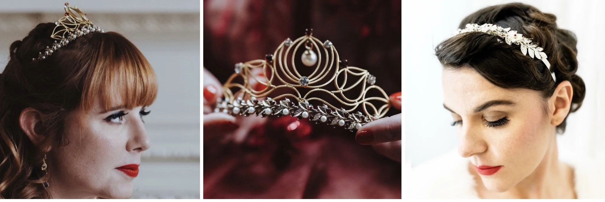 vintage tiaras - bridal hair accessories for short hair