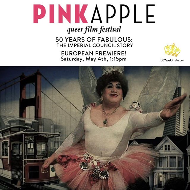 ** EUROPEAN PREMIERE! ** 50 Years of Fabulous: The Imperial Council Story will screen in competition at this year's Pink Apple Filmfestival in Zurich! 🌈🎥 #LGBTQ #LGBTQHistory #Zurich @pinkapplefilmfestival 
Venue: Arthouse Piccadilly 2
Date: Saturd
