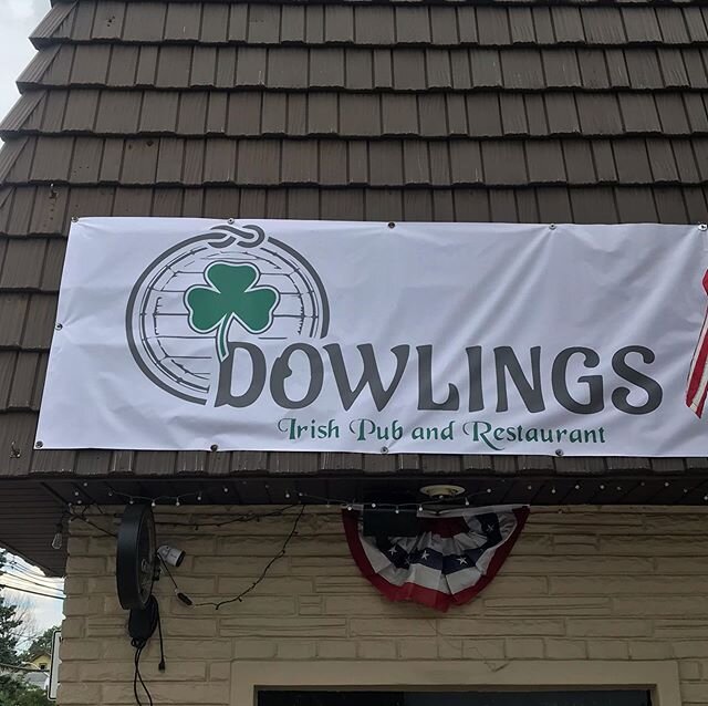 A brand new sign outside Dowlings just in time for this weekends outdoor dining at Dowings! Friday and Saturday will be open from 12pm to 11pm for outdoor dining and take out orders. Call the pub 908-241-6300 for take out orders See everyone this wee