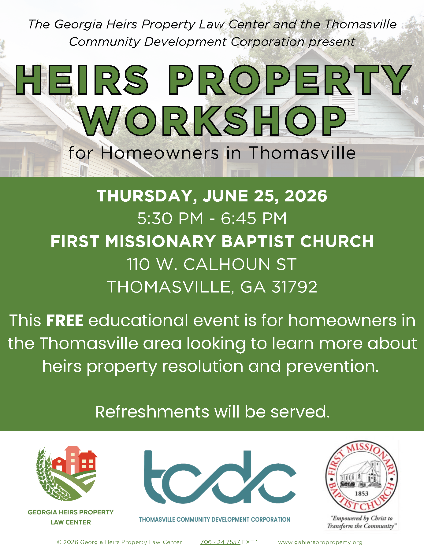 Thomasville Heirs Property Workshop
