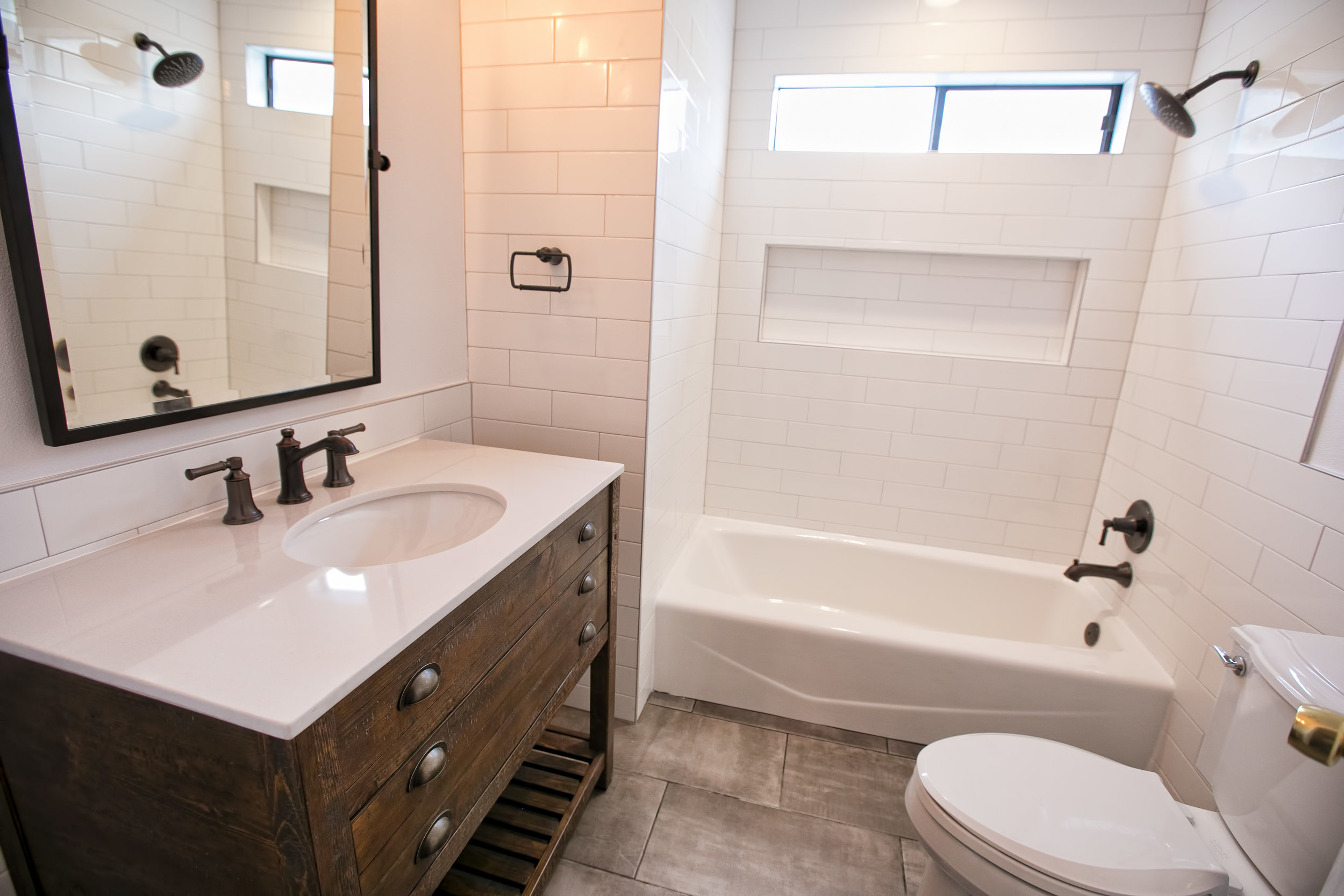 Industrial Bath Austin Remodel