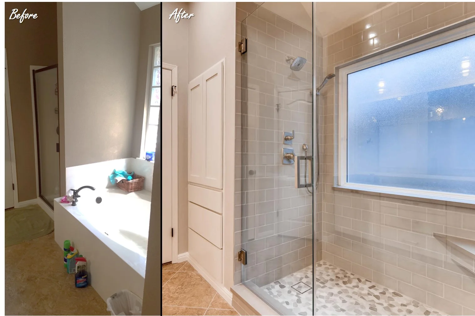 Tub to shower conversion