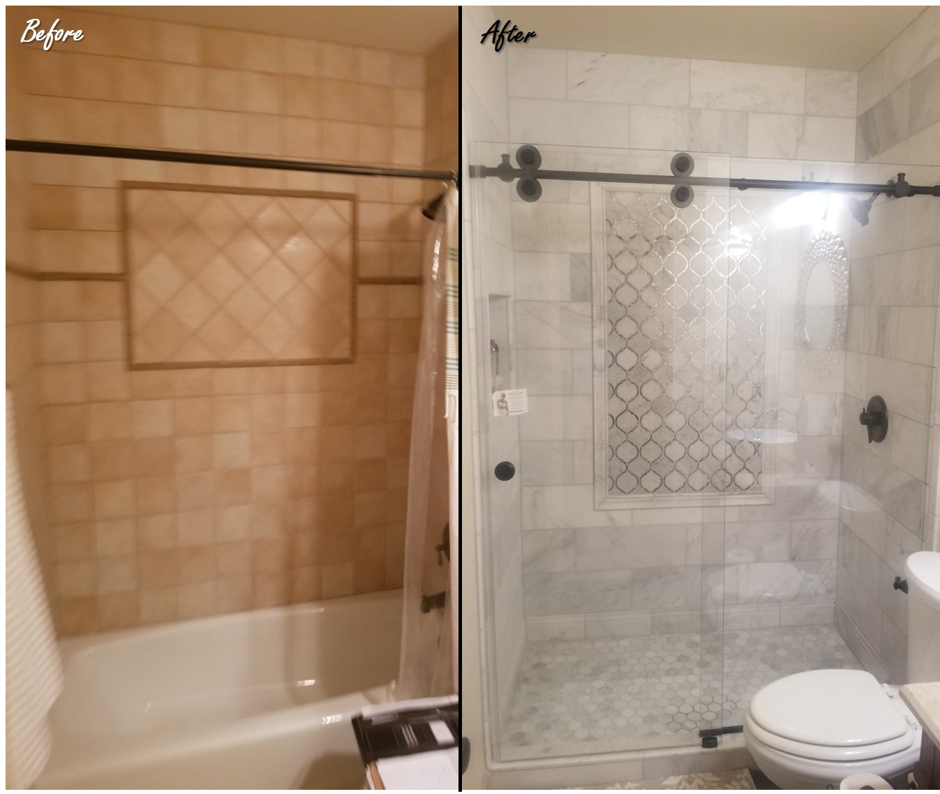 Guest Bath Tub to Shower Conversion