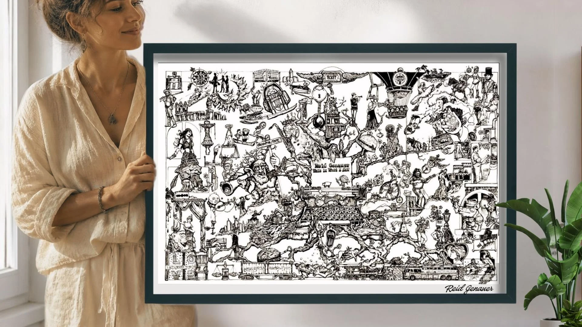 “This is What I Saw” 100 Song,  Hand Drawn  Poster