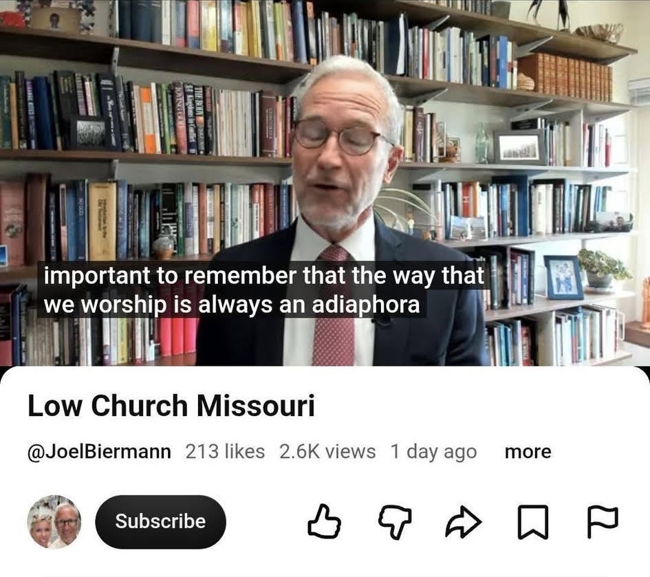 Low Church Missouri - Continued...