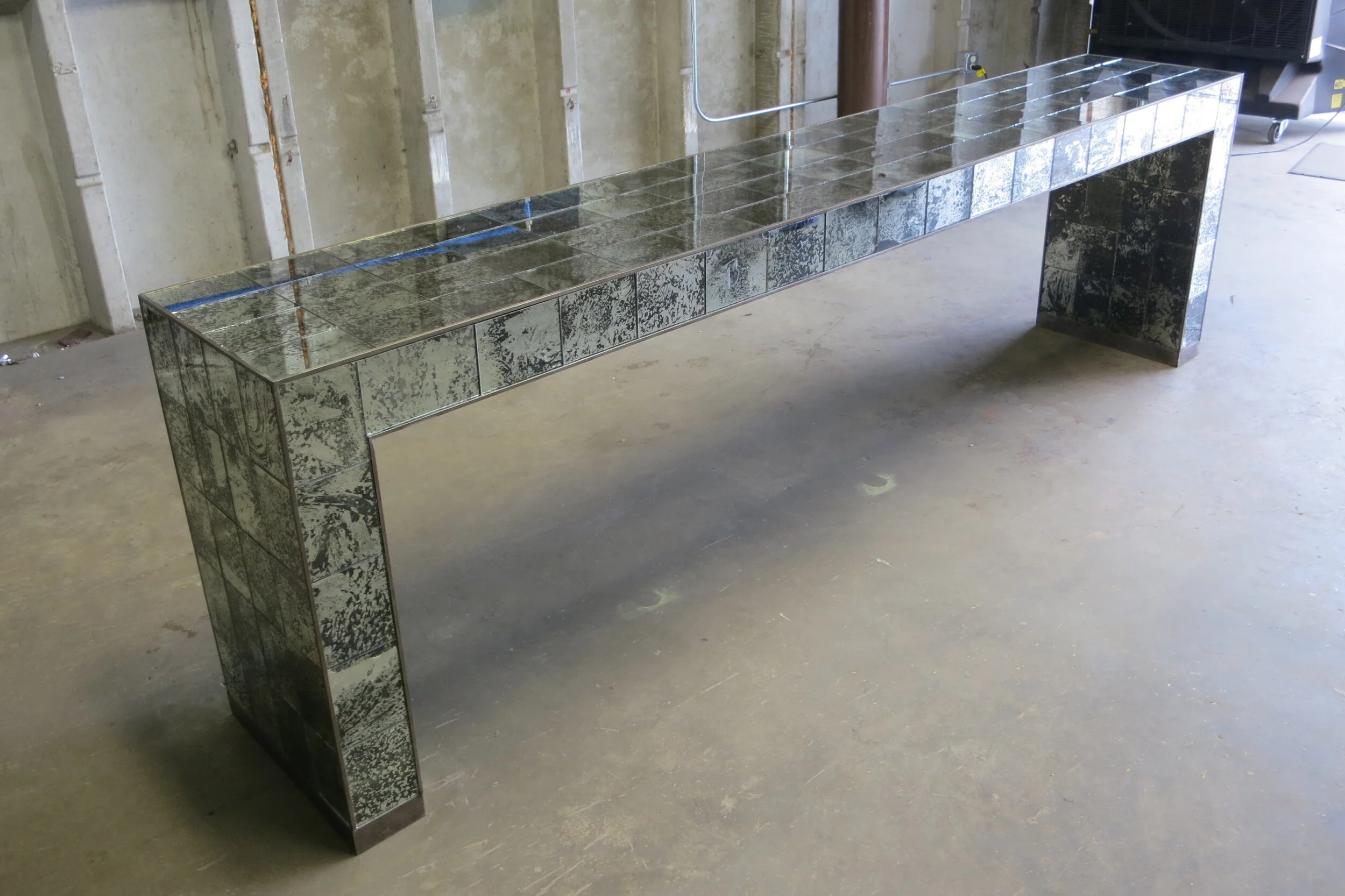 Custom mirrored console table 2.JPG