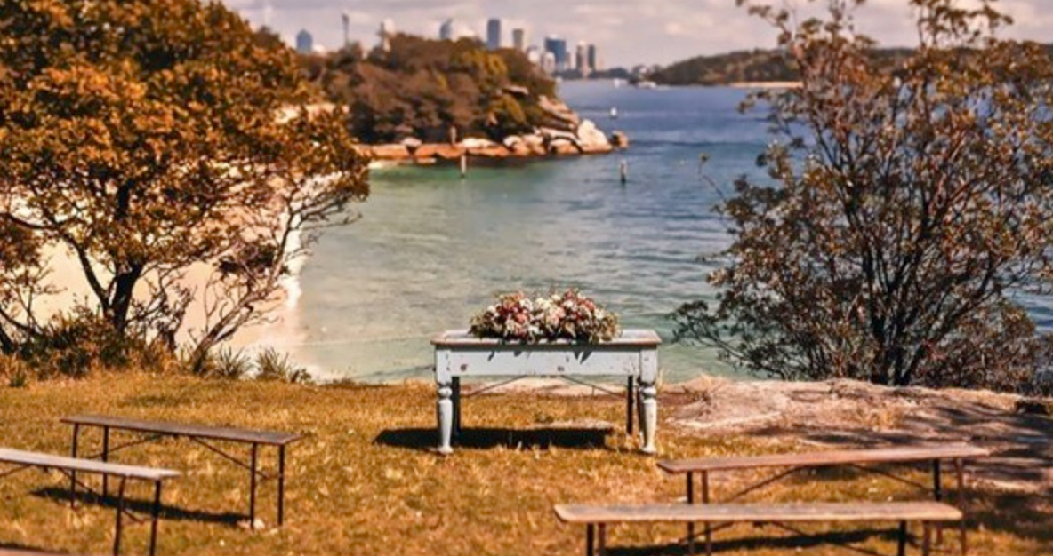 Outdoor ceremony setting
