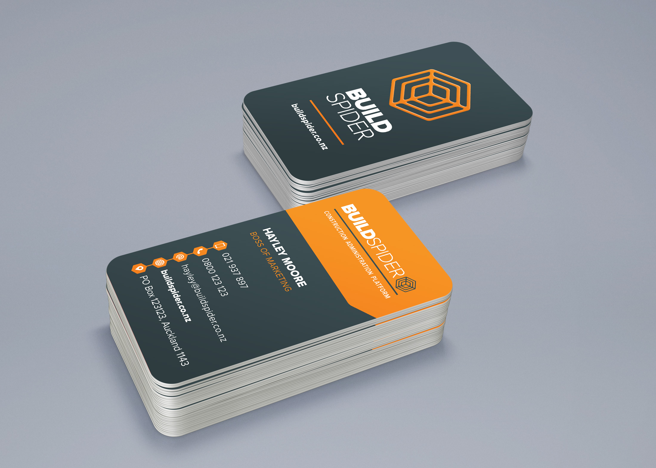 Business cards and supporting collateral: design, print management