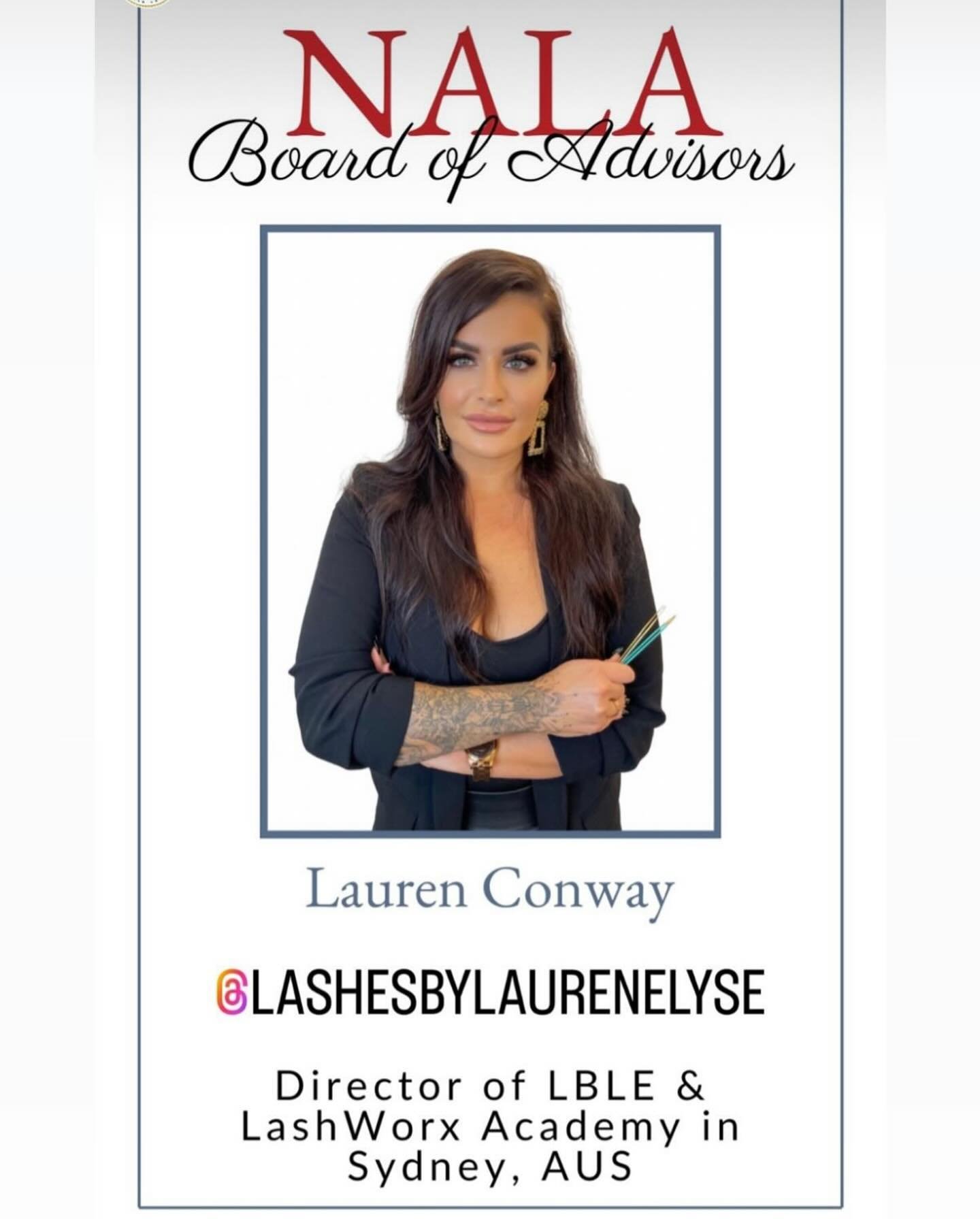 Lauren Elyse x @lashassociation 

I am absolutely thrilled and honoured to announce that I will be joining @lashassociation Board of Advisors to represent Australia 🇦🇺 

National Association of Lash Artists (NALA), is an internationally recognised,