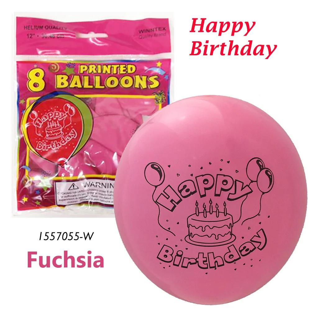 8CT HB HOT PINK LATEX