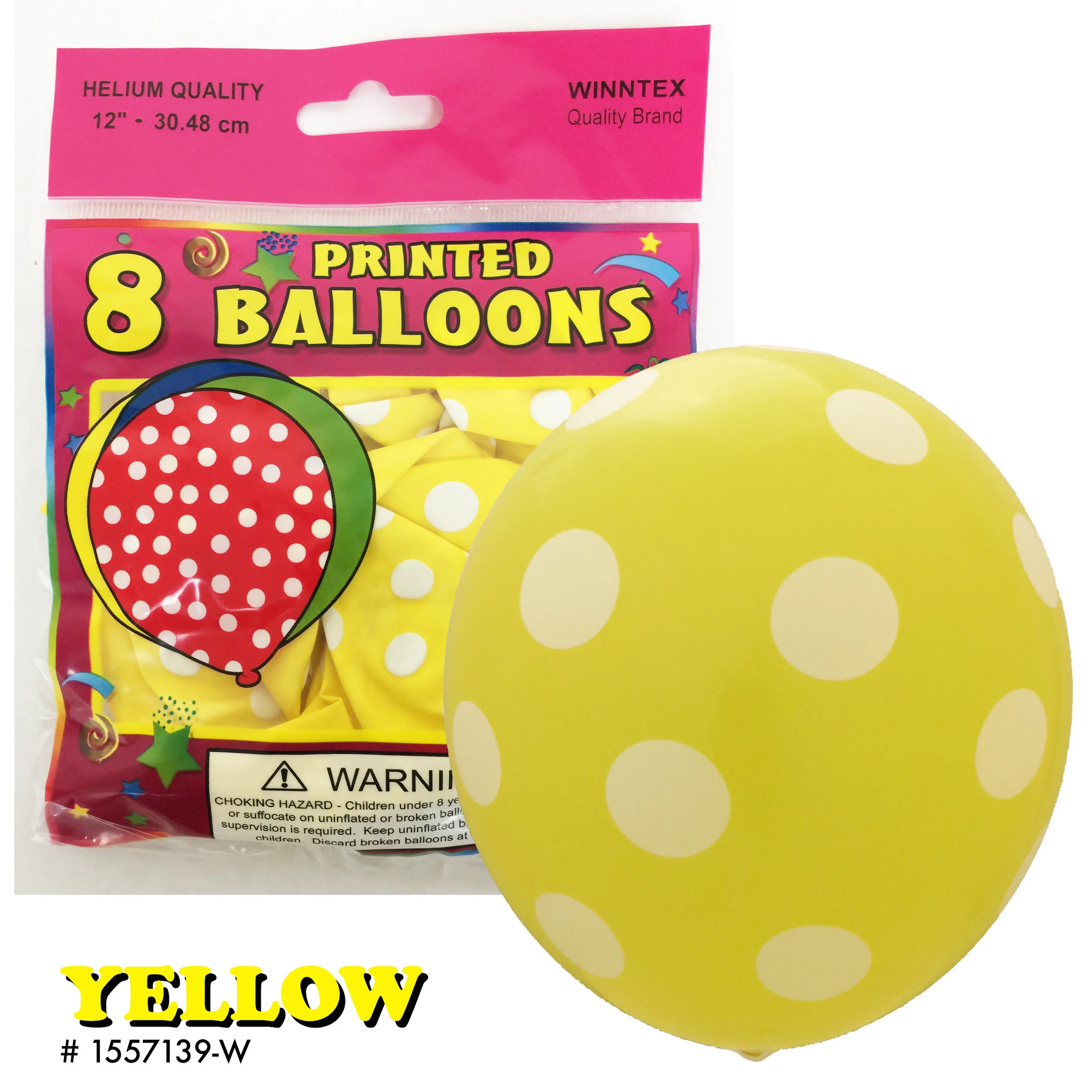 8CT YELLOW POLKADOT LATEX