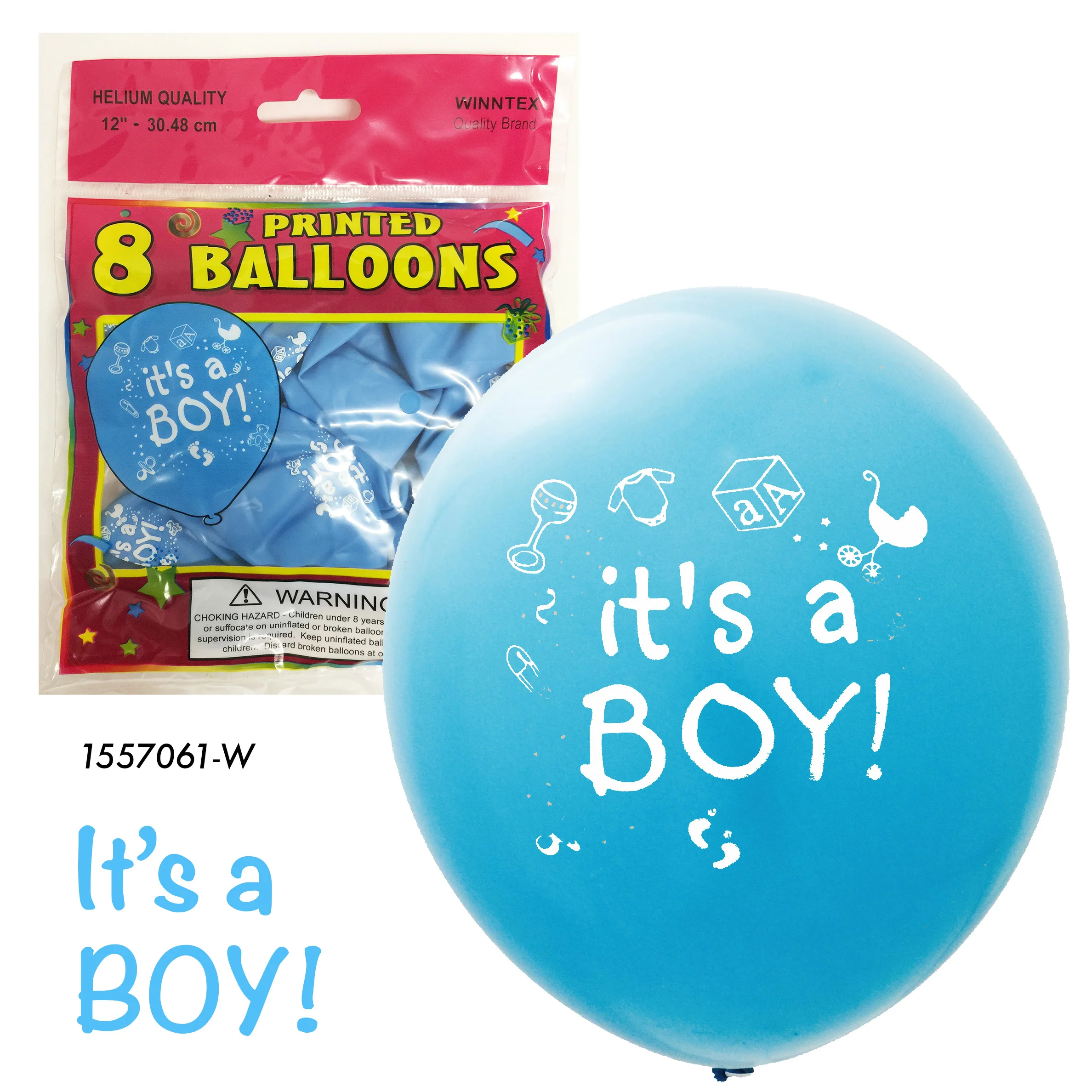 8CT IT'S A BOY BLUE LATEX