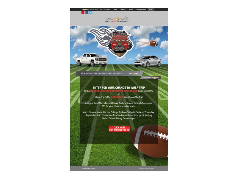 Event website layout