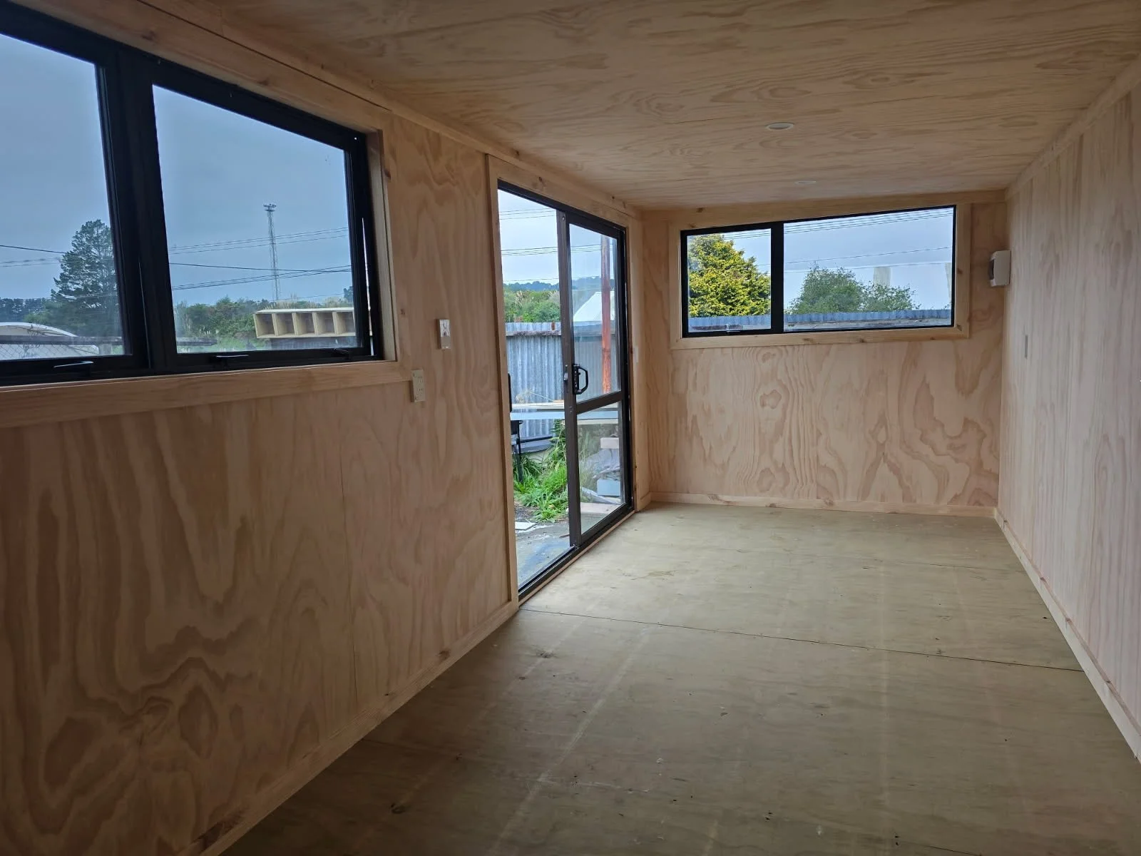 shed cabin lined and powered may 25.jpg