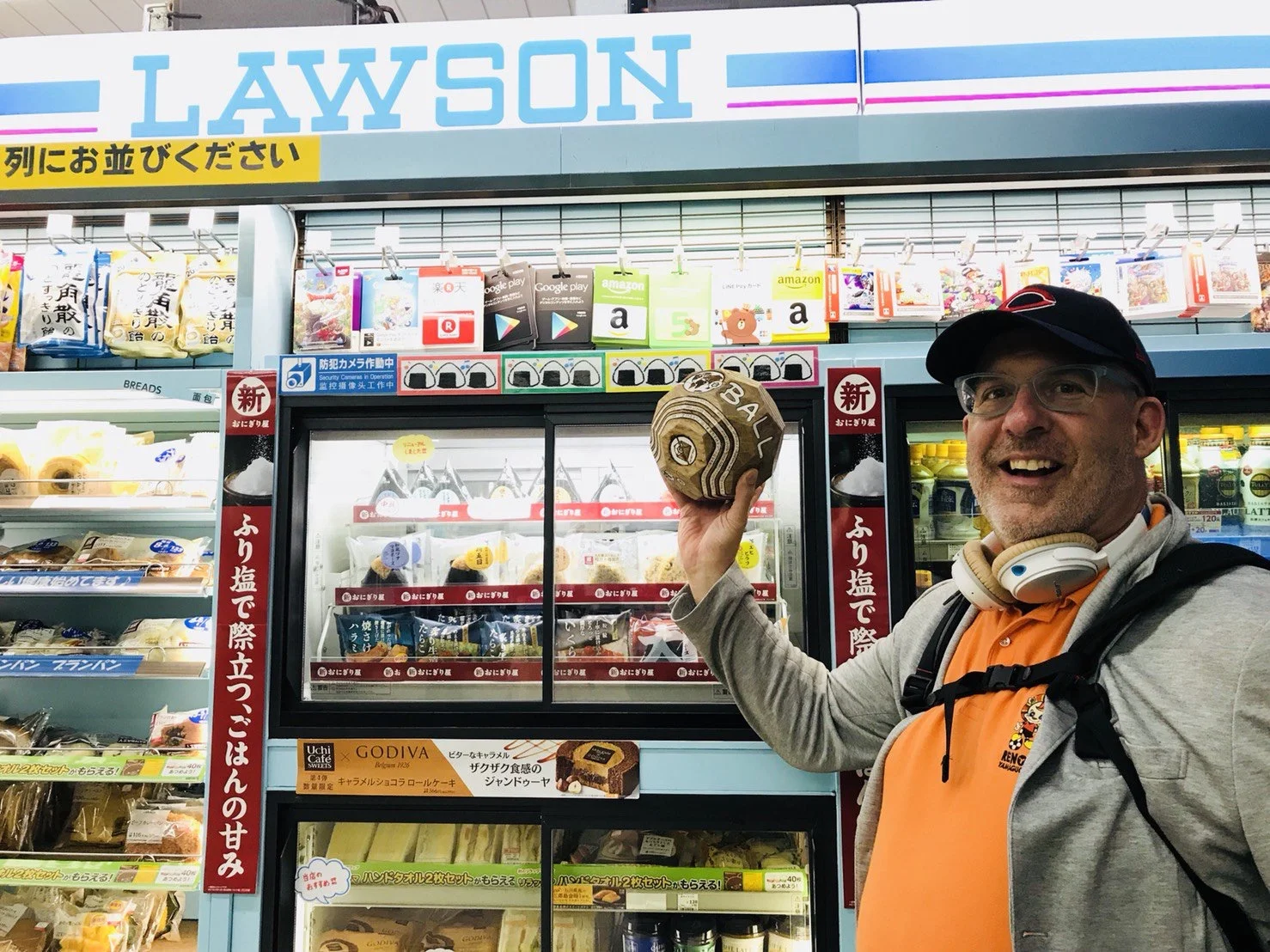 Adam with the GLOBALL Rover in Tokyo, Japan. 11/2/17