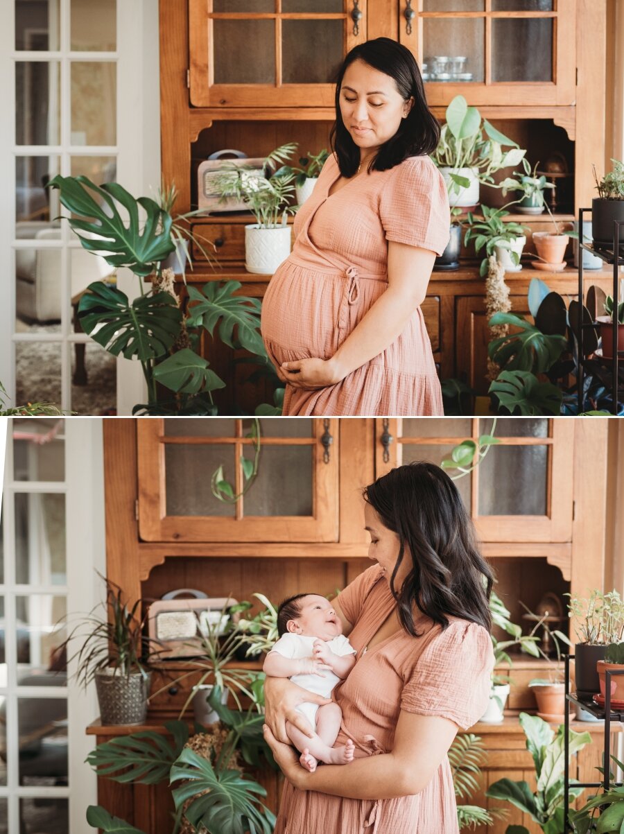 EAST BAY IN HOME MATERNITY PHOTOGRAPHER PHOTOGRAPHY PLANT PHOTOSHOOT BEFORE AFTER 7.jpg