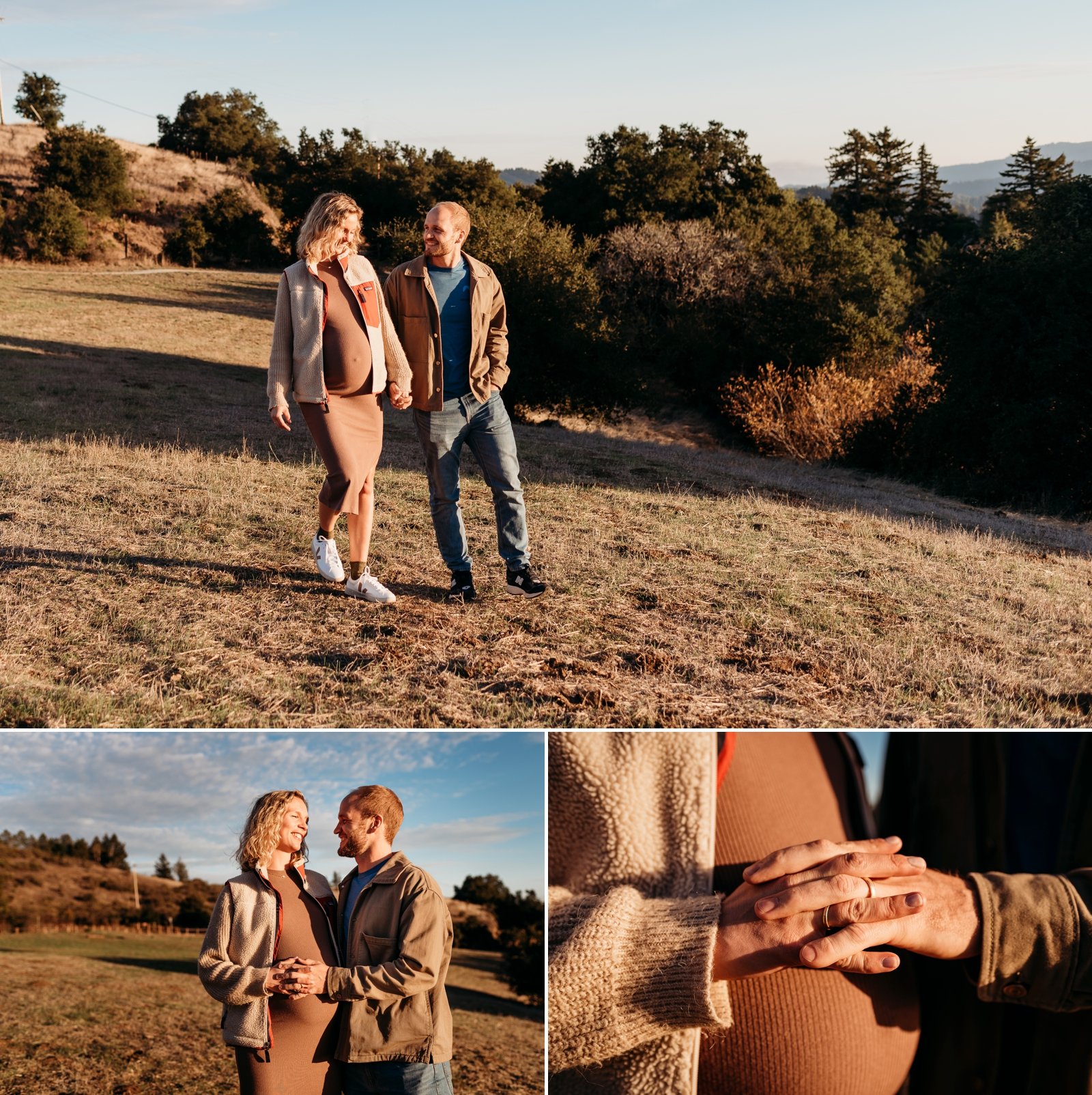 Sunset Maternity Photoshoot Session Russian Ridge Open Space Bay Area Maternity Photographer 1.jpg