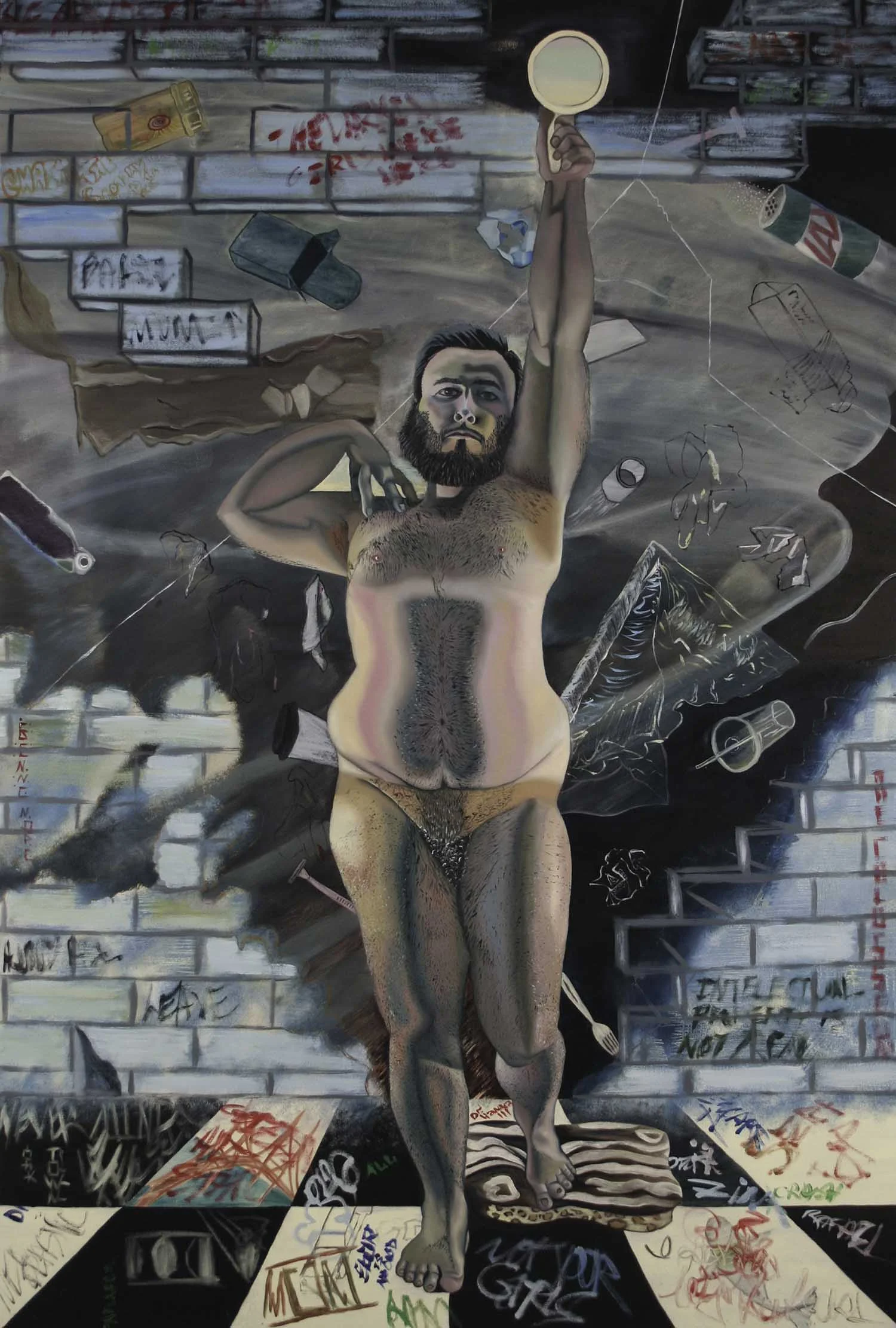 BRITNEY, YOU'RE A BITCH. 74" x 50". Oil on canvas. 2015.