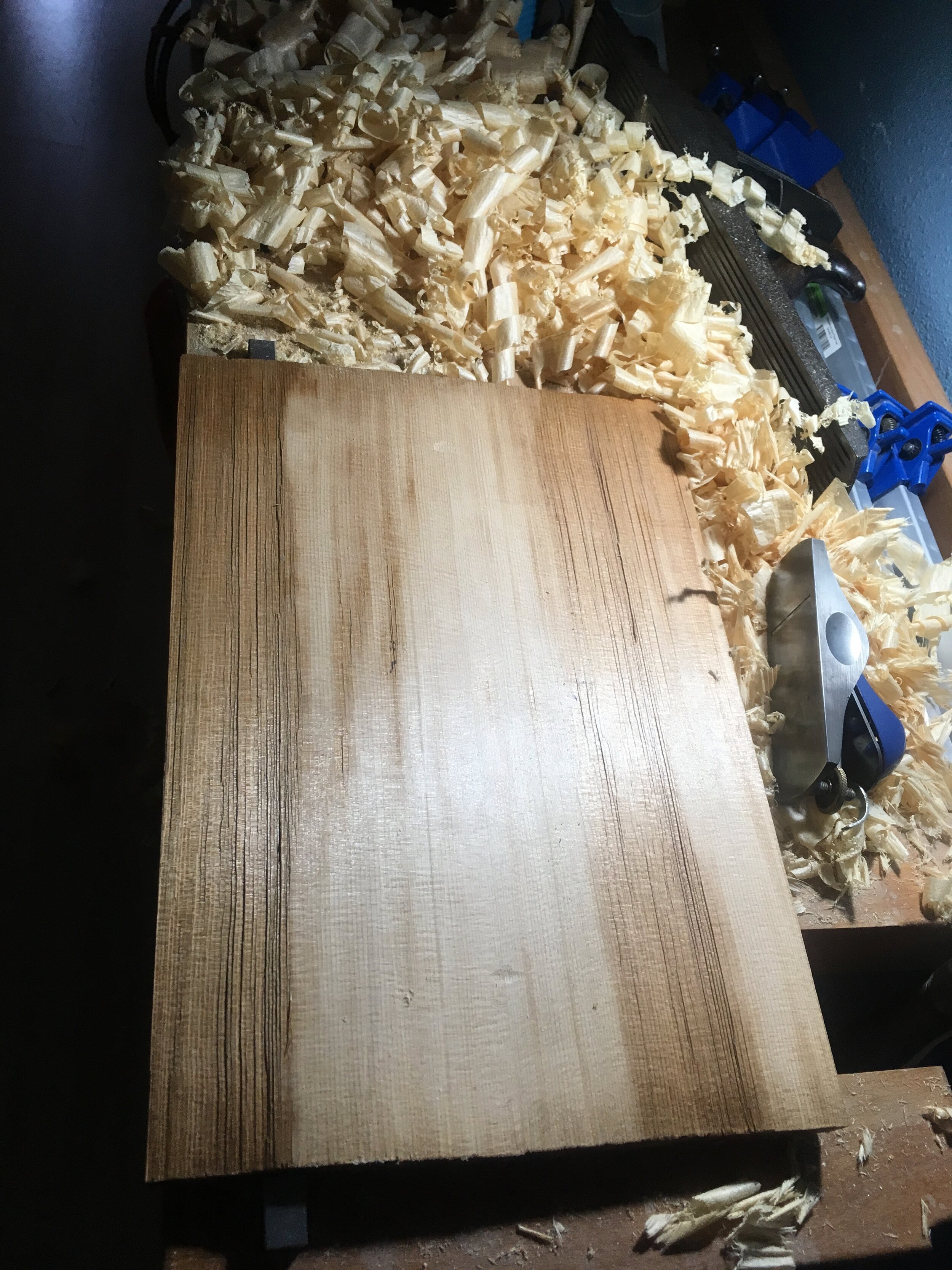  Split wood spruce top - book-matched and planned 