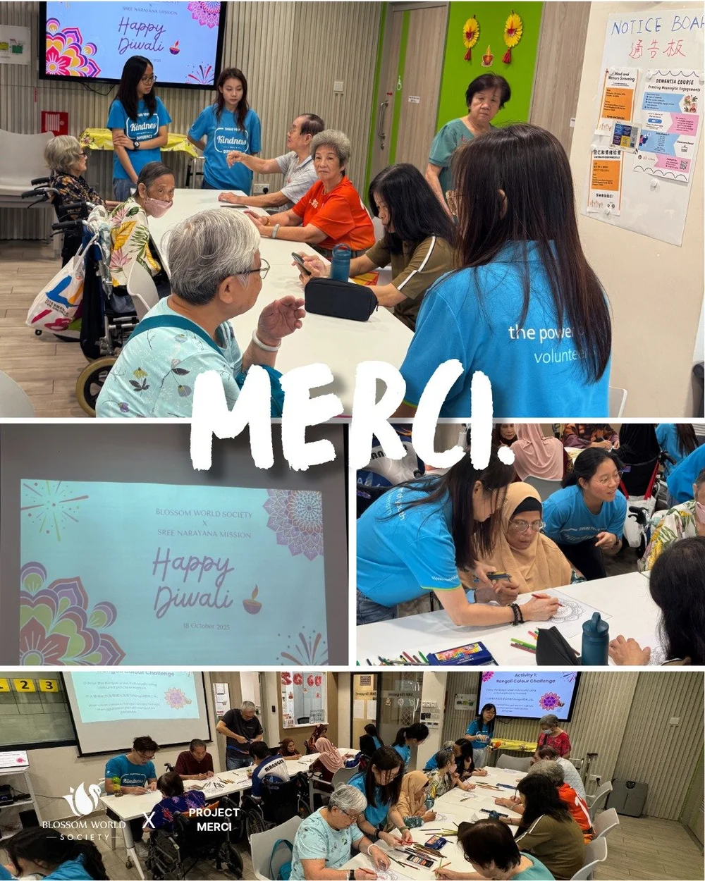 After the drawing session, where everyone sketched, shared, and smiled&hellip; then we makan together like one big family. The magic wasn&rsquo;t the art&mdash;it was the stories that came from our beloved seniors.

Become a part of our MERCI program