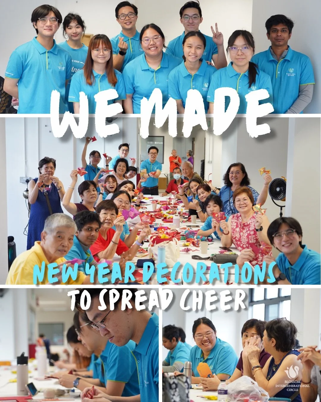 We meant to just make a few decorations. We ended up with a literal mountain of origami butterflies and fishes. 🦋

The seniors brought way too much energy today, and now we have enough CNY decor to brighten up every beneficiary&rsquo;s home in the n