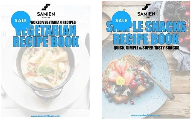 ❗️RECIPE BOOK SALE! ❗️ We've slashed 50% off all of our recipe books for the whole weekend!

Including; - High Protein - Simple Snacks
- Vegetarian
- Vegan

All contain 30 recipes complete with ingredients, method, calories &amp; macronutrients, how-