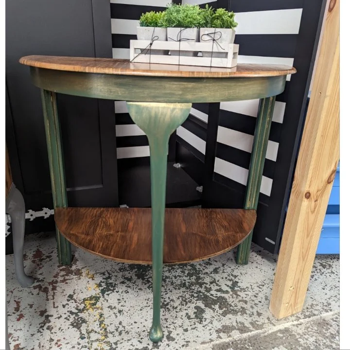 Upcycled half moon table — Changing Lives