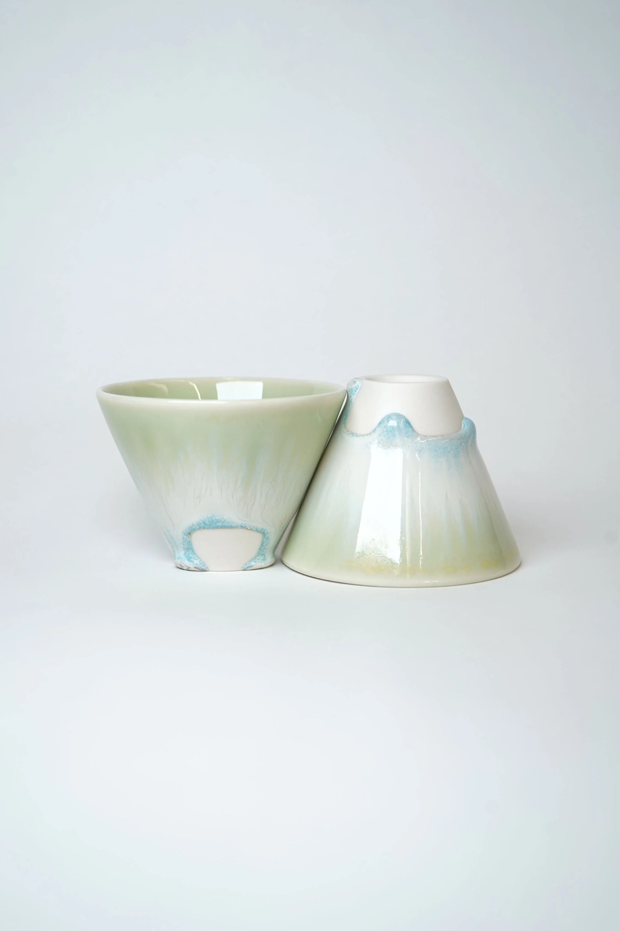 Sake cup set(Glacier)style 1