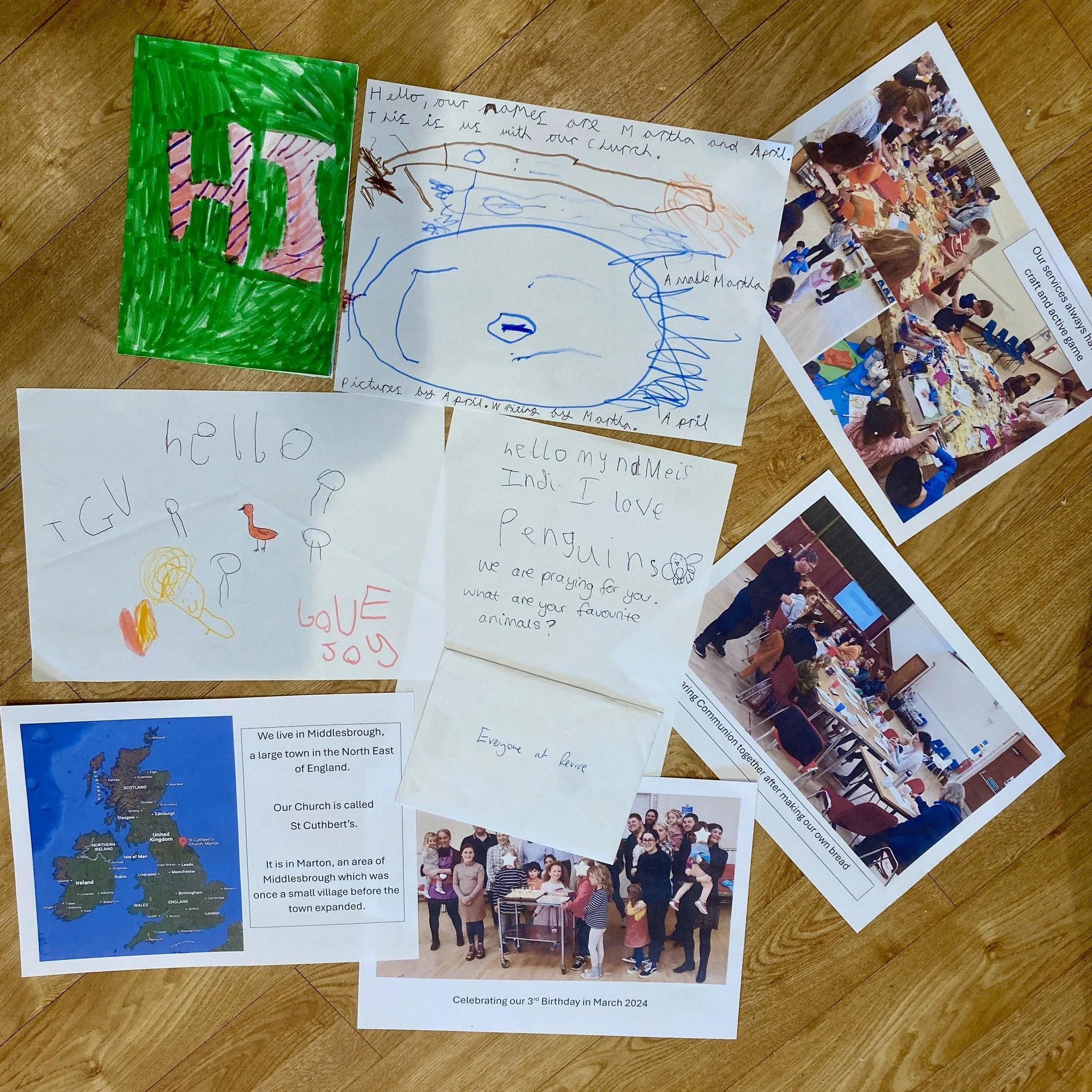 At one of our services over the summer we spent time thinking about and praying for one of the groups we support financially as a congregation; @the_bayfords  and the work they do with @reaviva_brasil in Brazil. As part of that we drew pictures and w