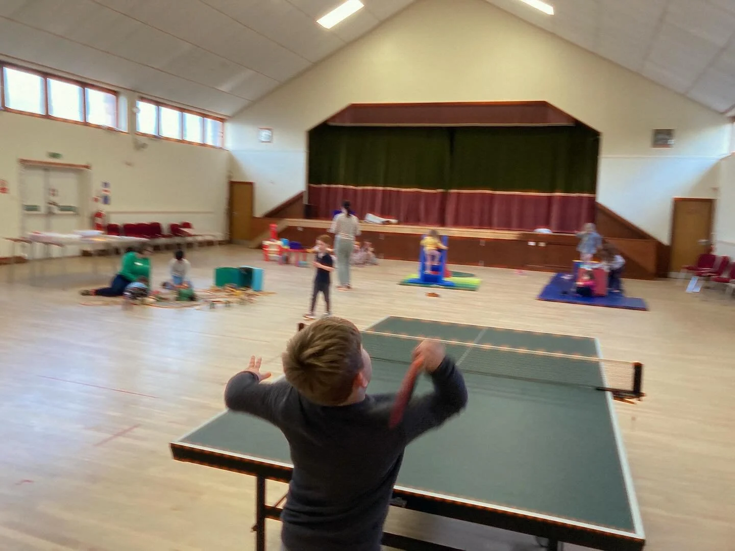 On Sunday 20th Oct we tried something a bit different. After hearing the bible story together (and acting it out) we split into 2 groups. The kids went into the hall (with adult helpers) and had fun playing and doing the crafts. This gave the adults 