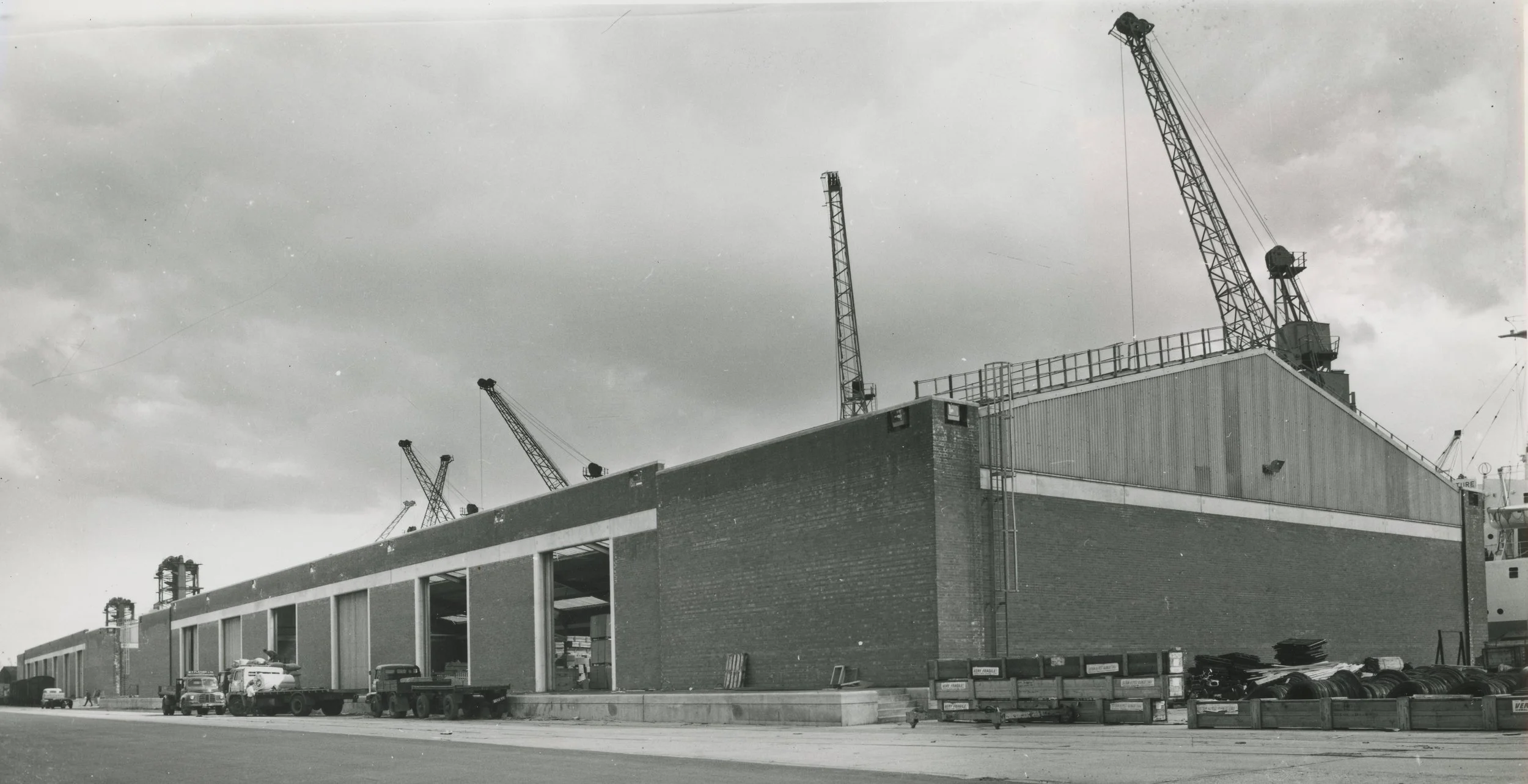 New Shed at No 21 Quay. Alexandra Dock, Hull. August, 1966. Photographer - Donald I. Innes Commissioned by ABP.