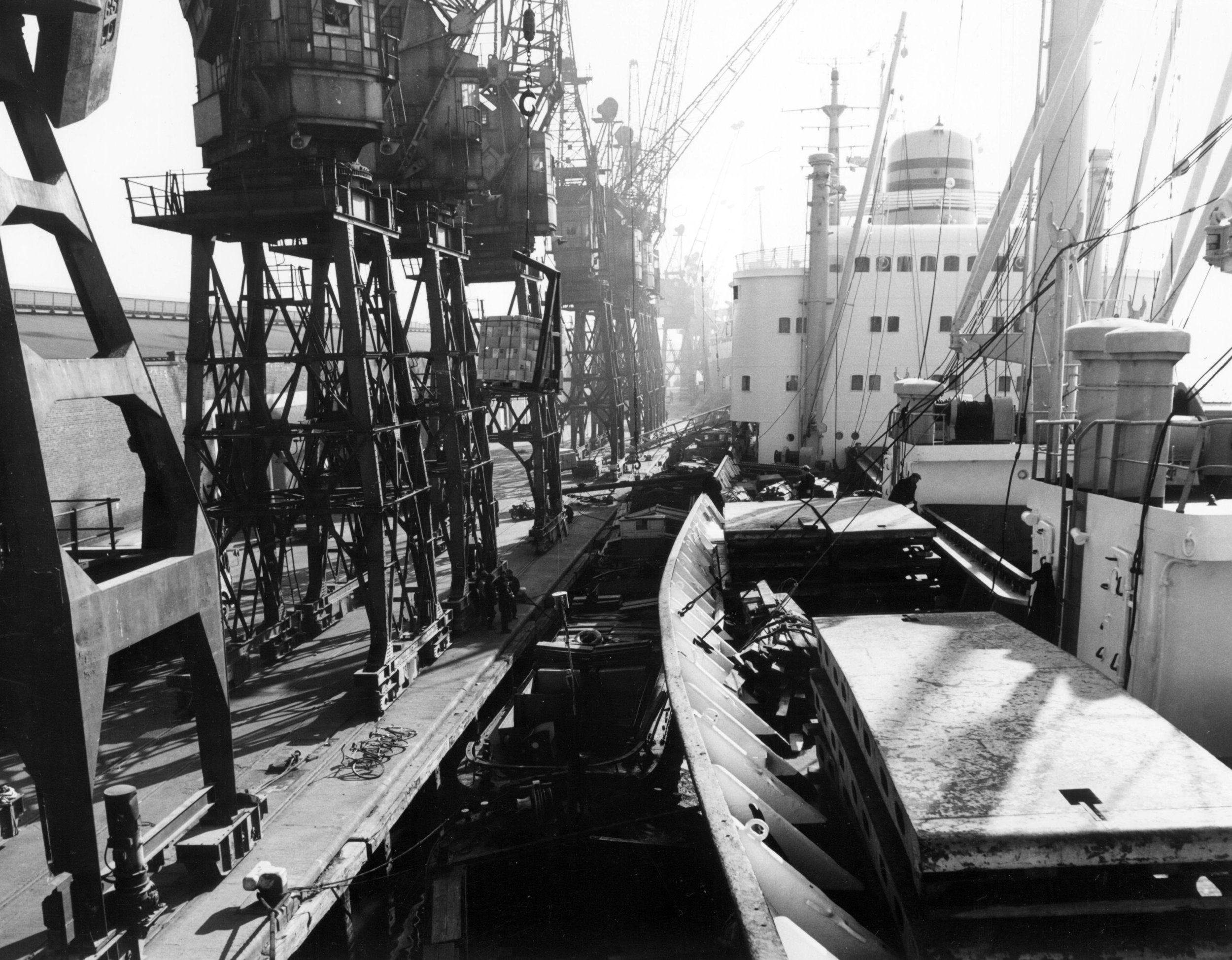 Southern Eagle' discharging a record 20,475 tons of grain from Vancouver. King George Dock, Hull. February, 1963. Photographer - Donald I. Innes Commissioned by ABP.