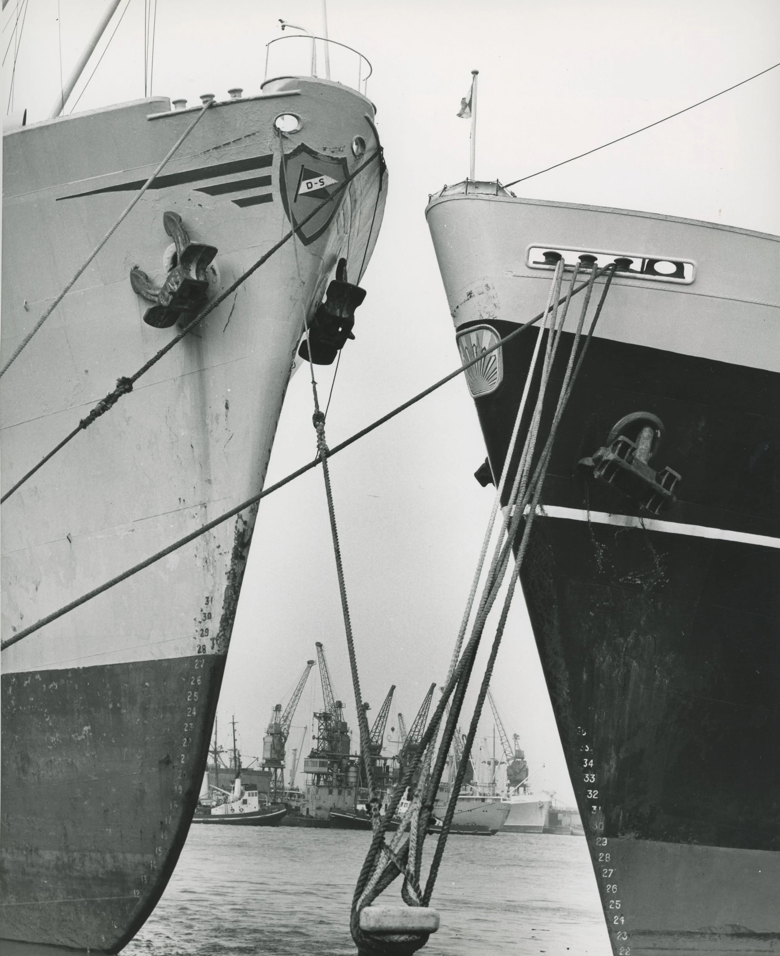 "Stem to Stem." King George Dock, Hull. March, 1964. Photographer - Donald I. Innes Commissioned by ABP.