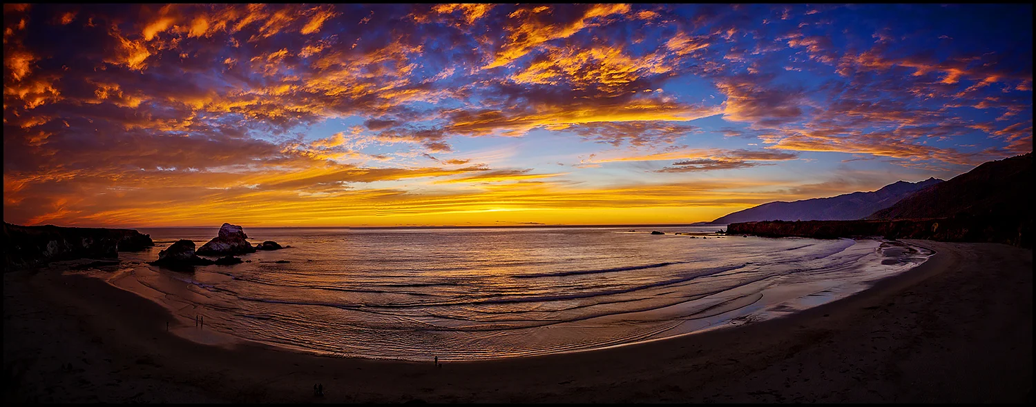 Sand Dollar Beach, Big Sur, CA at sunset