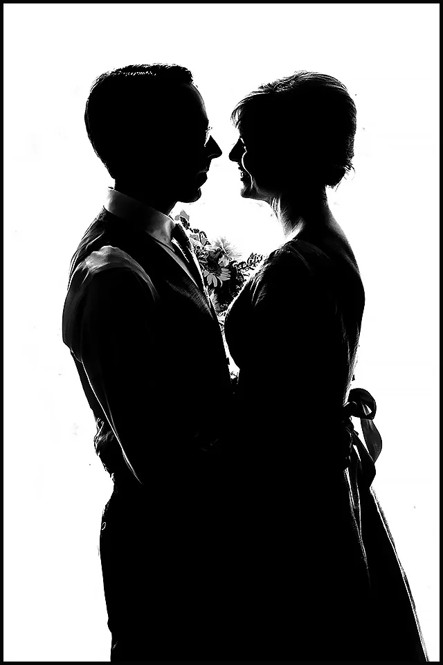 Couple silhouetted