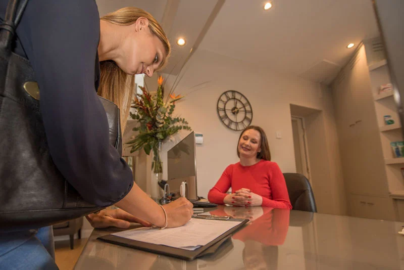 Patient registering at Redcliffe Dental