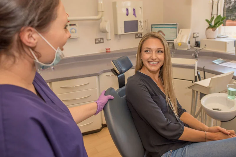 Patient in treatment room of Redcliffe Dental