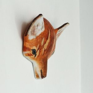 AFRICAN GOLDEN CAT Paper Mâché Animal Head — abigail brown