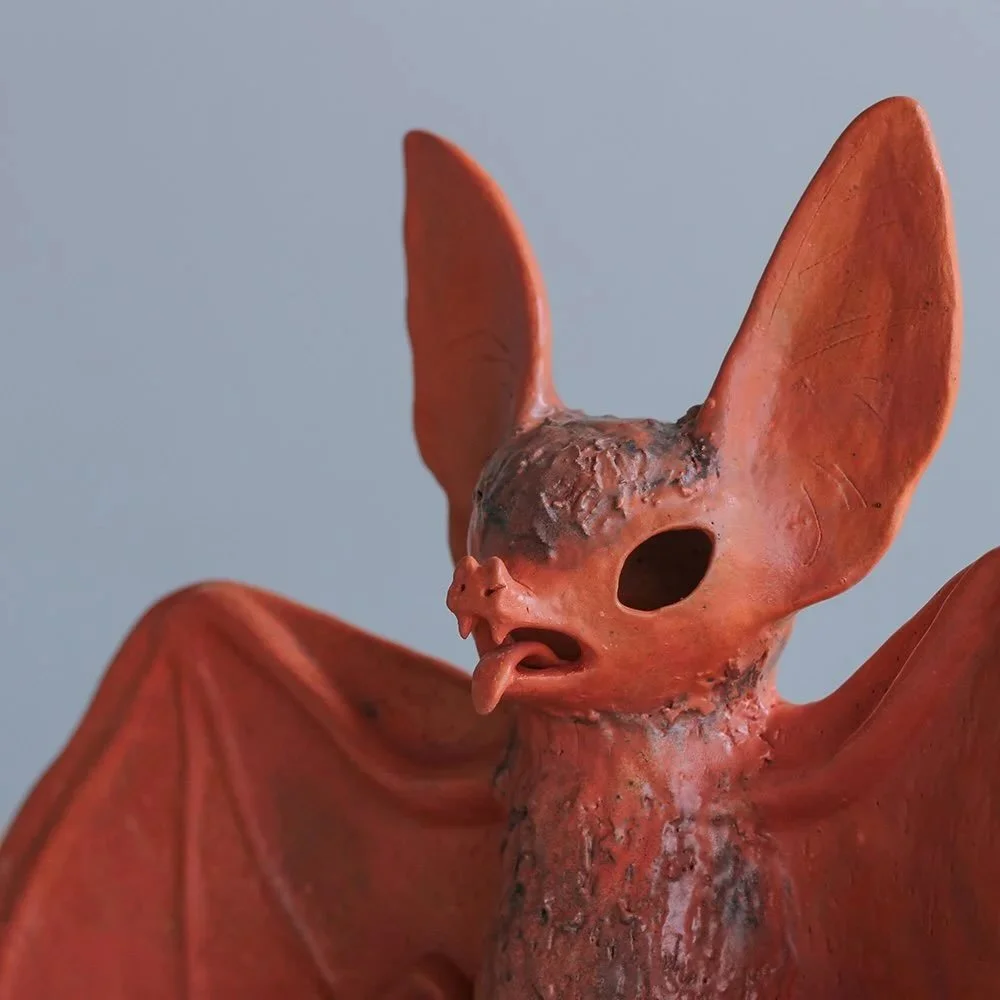 C E R A M I C S // *SOLD* - A shameless Bat.
Glazed stoneware.
2025.