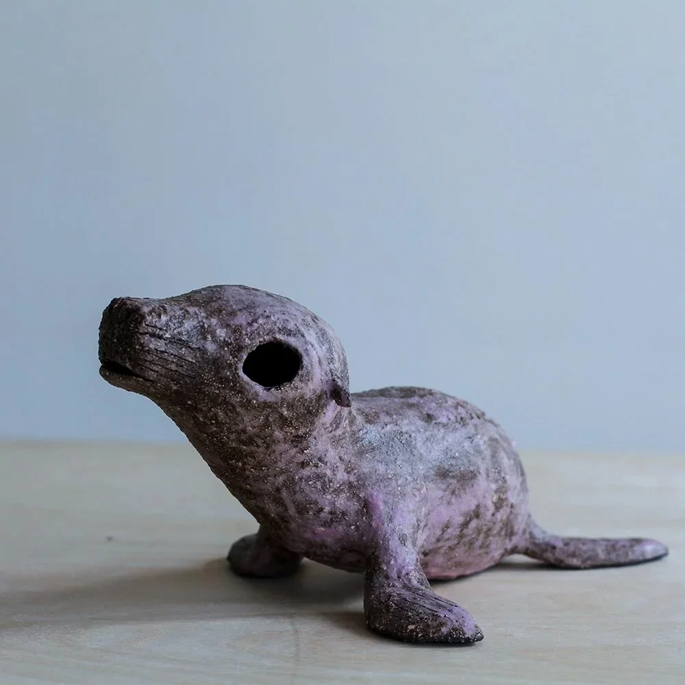 C E R A M I C  S C U L P T U R E // *SOLD* - Little Sea Lion Pup.
Glazed stoneware.
2025..
