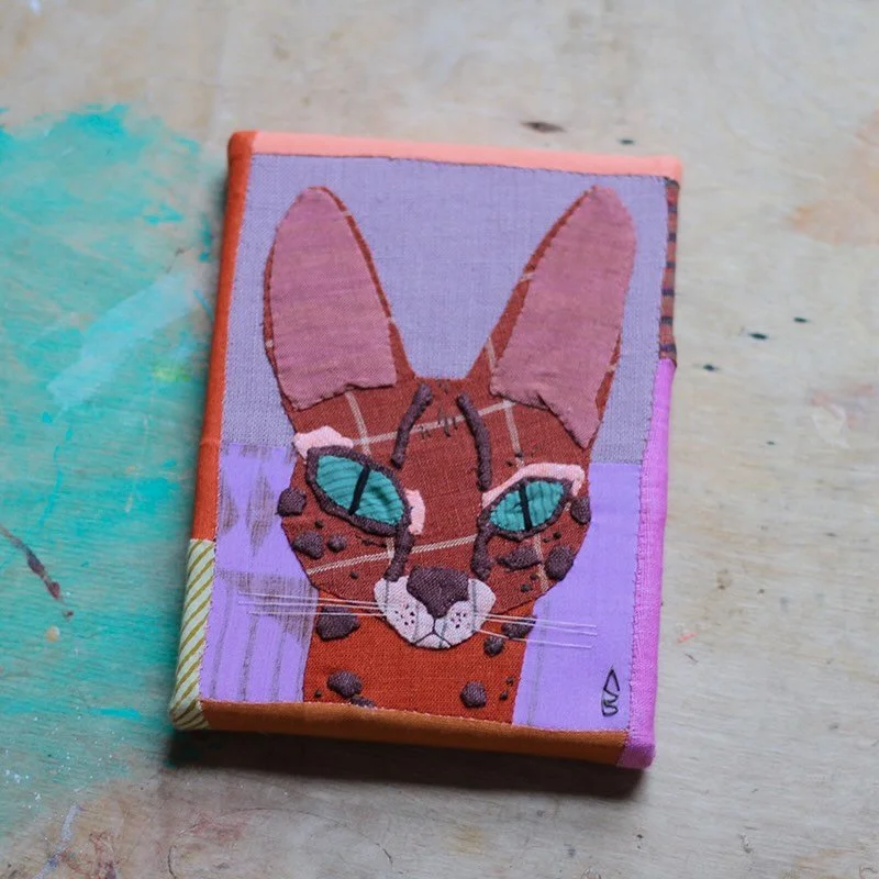 A P P L I Q U &Eacute; // A Serval for piece number 5

#appliqu&eacute; #textileart