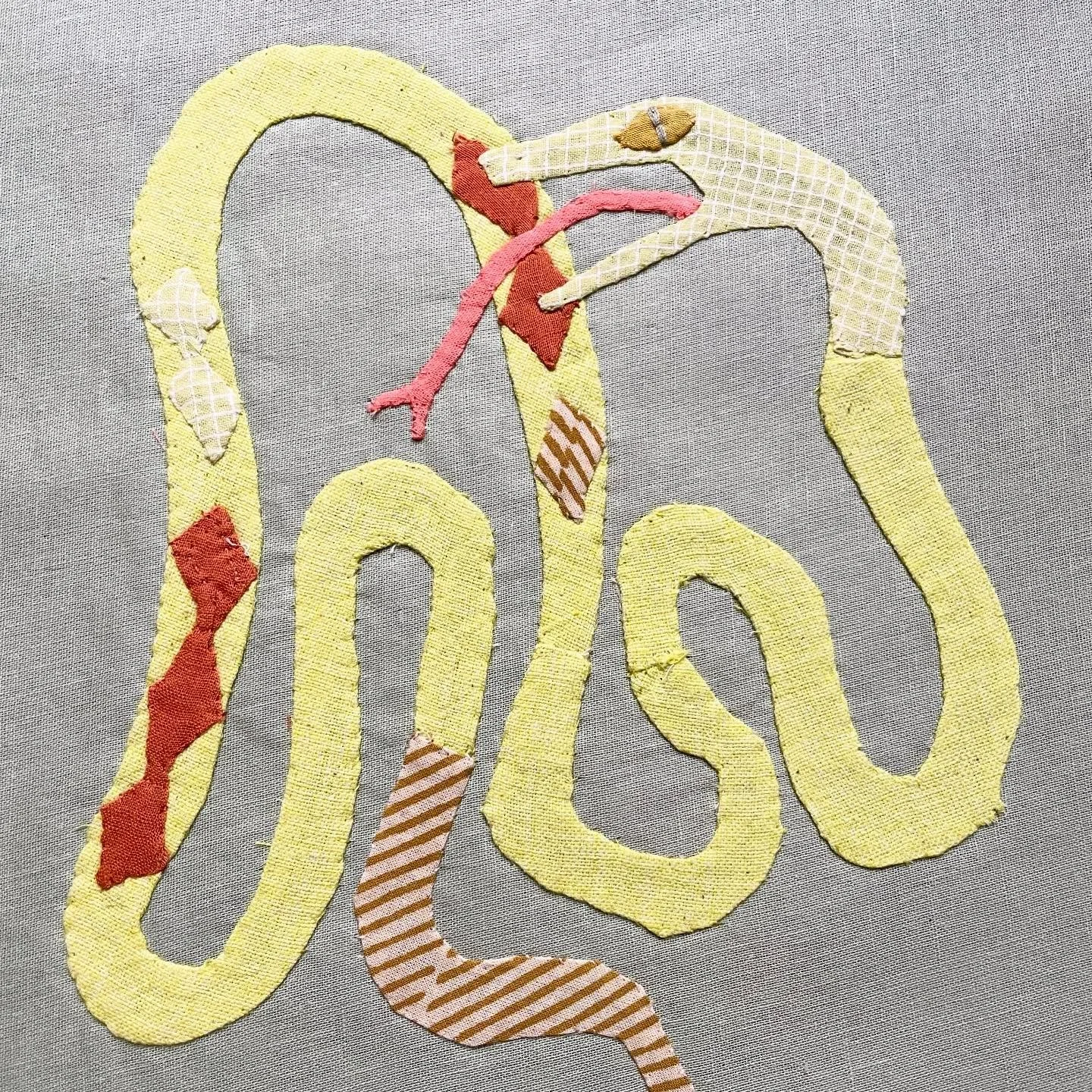 F A B R I C // Appliqu&eacute; adventures continue&hellip; at slow speed&hellip; with varying success, but enjoying this little guy.

That tricky part of creating, when what&rsquo;s in your head doesn&rsquo;t emerge in physical form the way you hoped